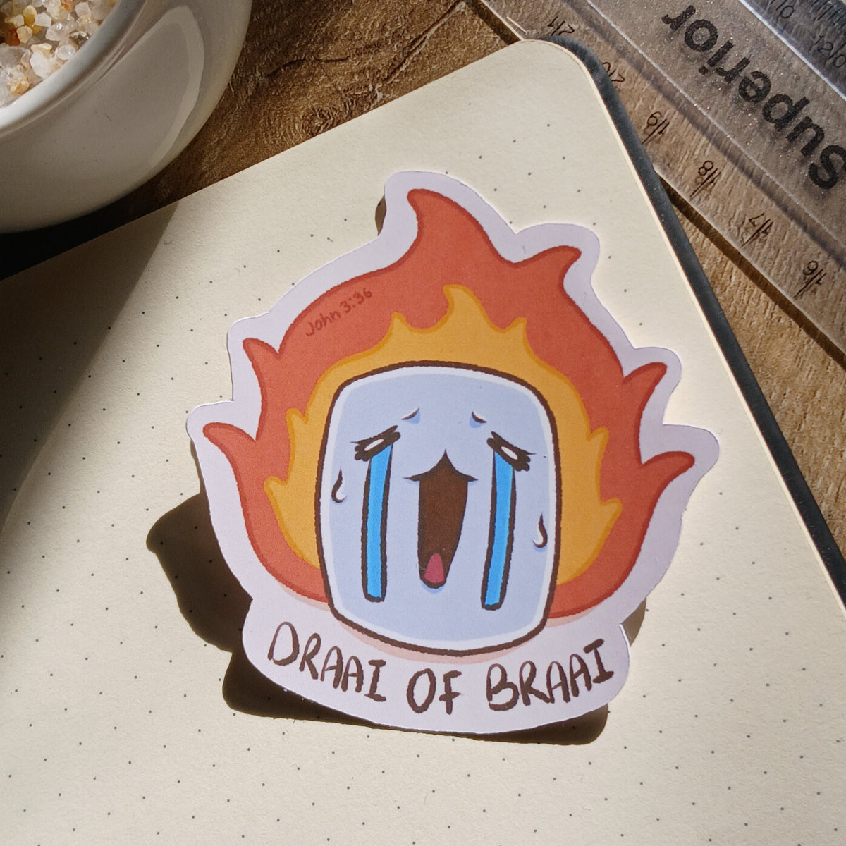 Draai Of Braai Sticker